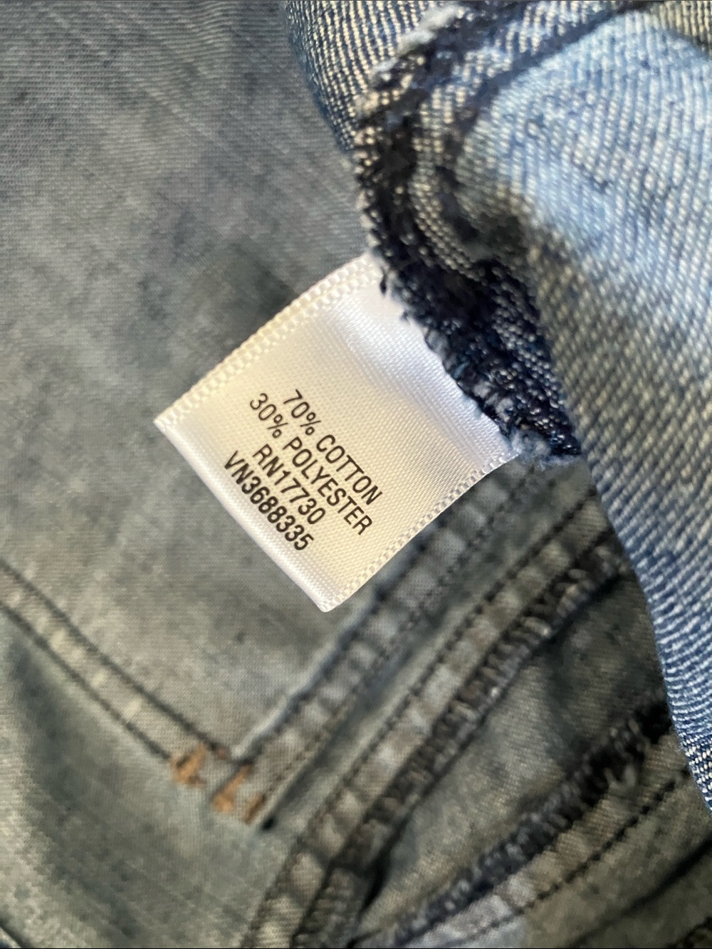 Cherokee Dark Blue Denim Jacket with Button Front - Picture 4 of 4
